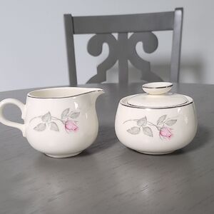 Zylstra Made In USA Floral Cream and Sugar Set